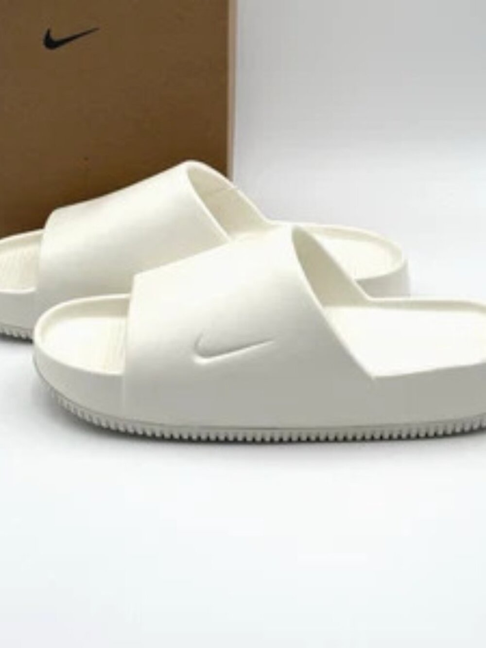 Women's Nike Calm Slide Sandals - White Sail DX4816 100